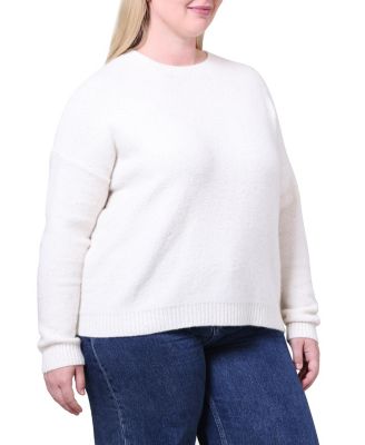 Plus Size Sparkle Cashmere Boxy Crew Neck Top