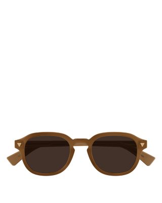 Triangle Stud Round Sunglasses, 49mm