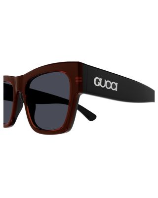 Lacquered Squared Sunglasses, 54mm