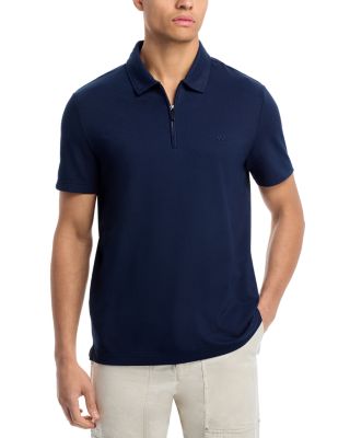 Sleek Pique Zip Polo Shirt