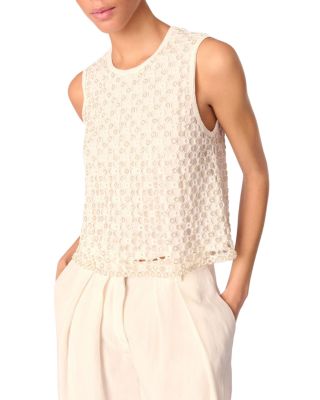 Maje - Crochet Top with Beads