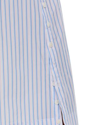 Shanaya Front Wrap Poplin Striped Dress