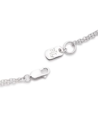 Pav&eacute; Circle Double Chain Link Bracelet in Sterling Silver
