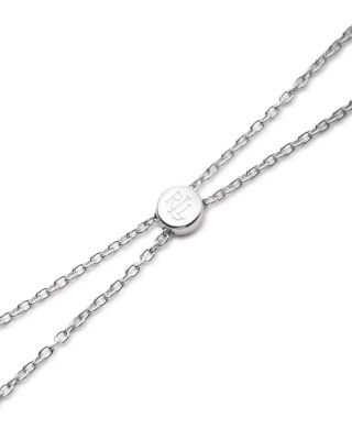 Disc Charm Slider Bracelet in Sterling Silver