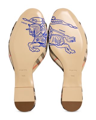 Burberry Women's Mews Check Slide Sandals | Bloomingdale's