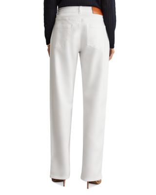 Belinda Turn Up Straight Jeans in White