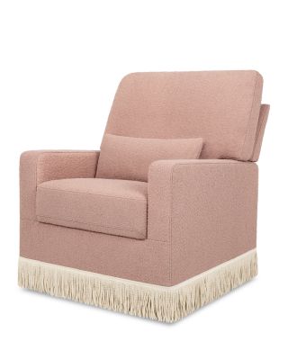 Crawford Pillowback Comfort Swivel Glider - Boucl&eacute; with Tassel Fringe 
