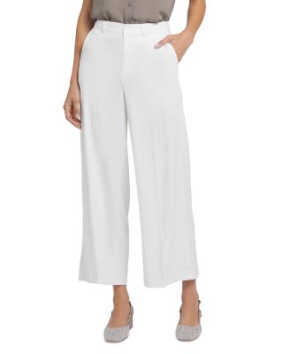 Linen Blend Morgan Wide Leg Trousers