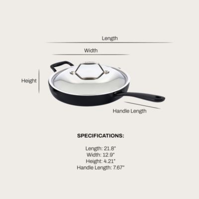 12" Enameled Cast Iron Skillet with Lid