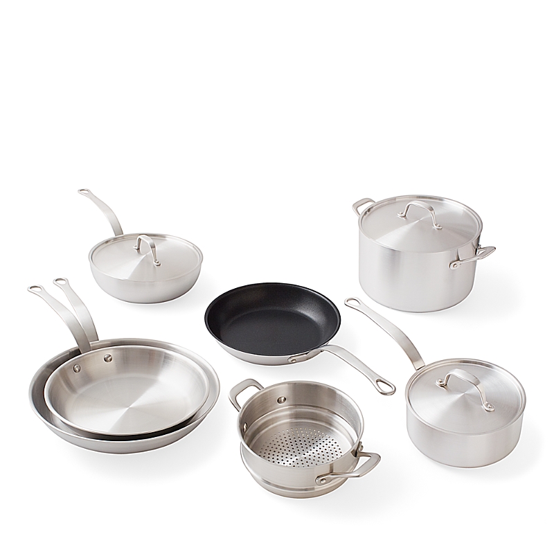 SARDEL 10 PIECE STAINLESS CLAD COOKWARE SET