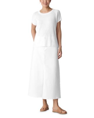 Linen Cotton Raglan Short Sleeve Sweater