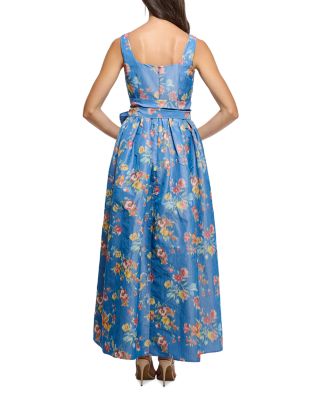 Floral Tie Waist Maxi Dress