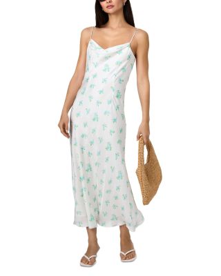 Anna Fleur Satin Maxi Dress