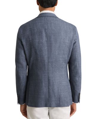 Textured Notch Lapel Slim Fit Blazer