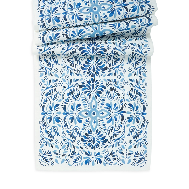 Juliska Iberian Table Runner, 18" X 90" In Blue