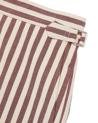 Side Adjuster Striped Shorts