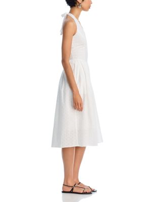 Ressi Eyelet Halter Midi Dress