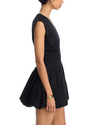 Gale Bubble Hem Poplin Mini Dress