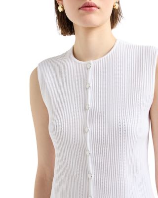 Textured Ottoman Jersey Full Zip Vest