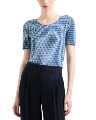 Emporio Armani - Geo Textured Jacquard Jersey Top