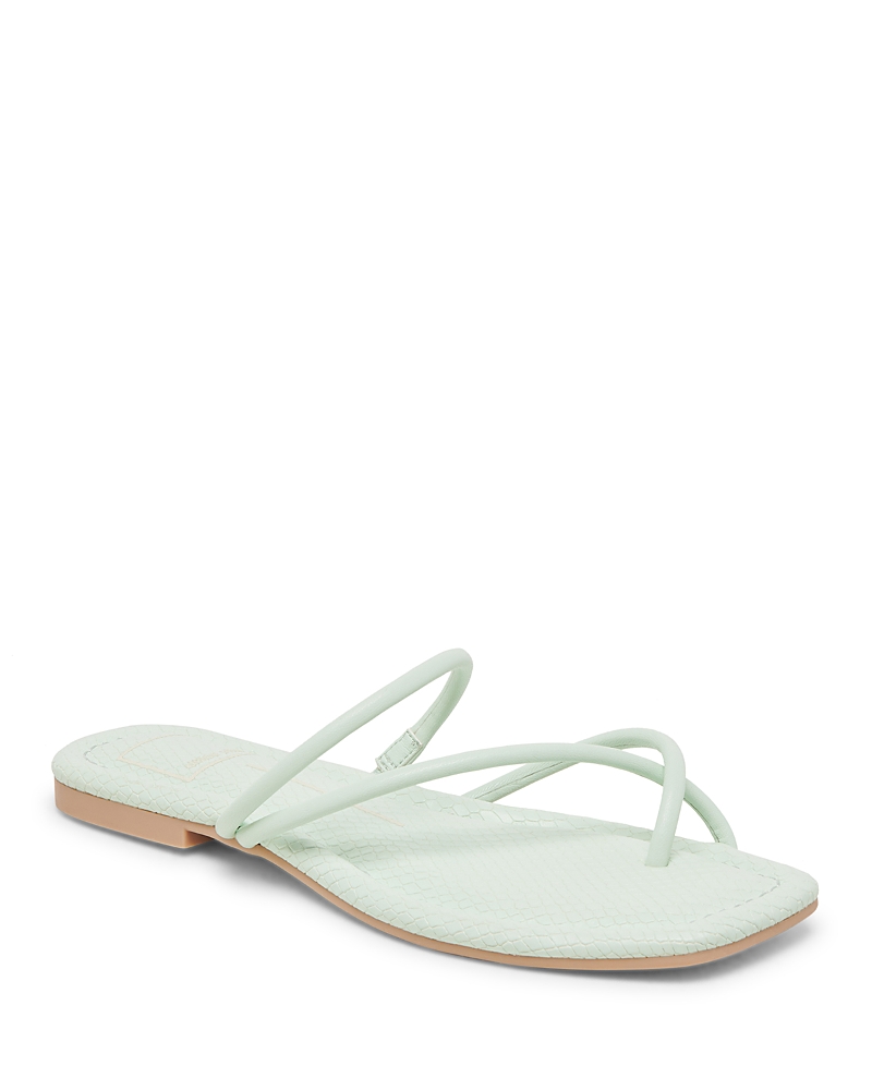 Dolce Vita Leanna Womens Faux Leather Slip On Flip-flops In Multi