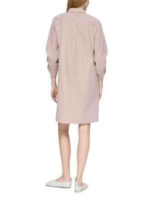 Ruched Sleeve Shirt Dress