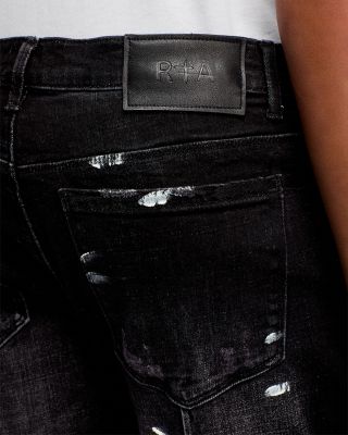 Distressed Skinny Jeans in Distressed Charcoal