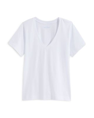 Striped V Neck Cotton Tee