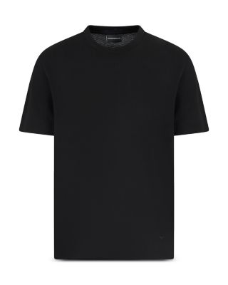 Textured Cotton Allover Jacquard Tee