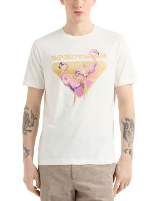 Cotton Flamingo Motif Tee