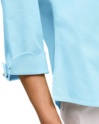 Gwen 3/4 Sleeved Pinpoint Oxford Shirt