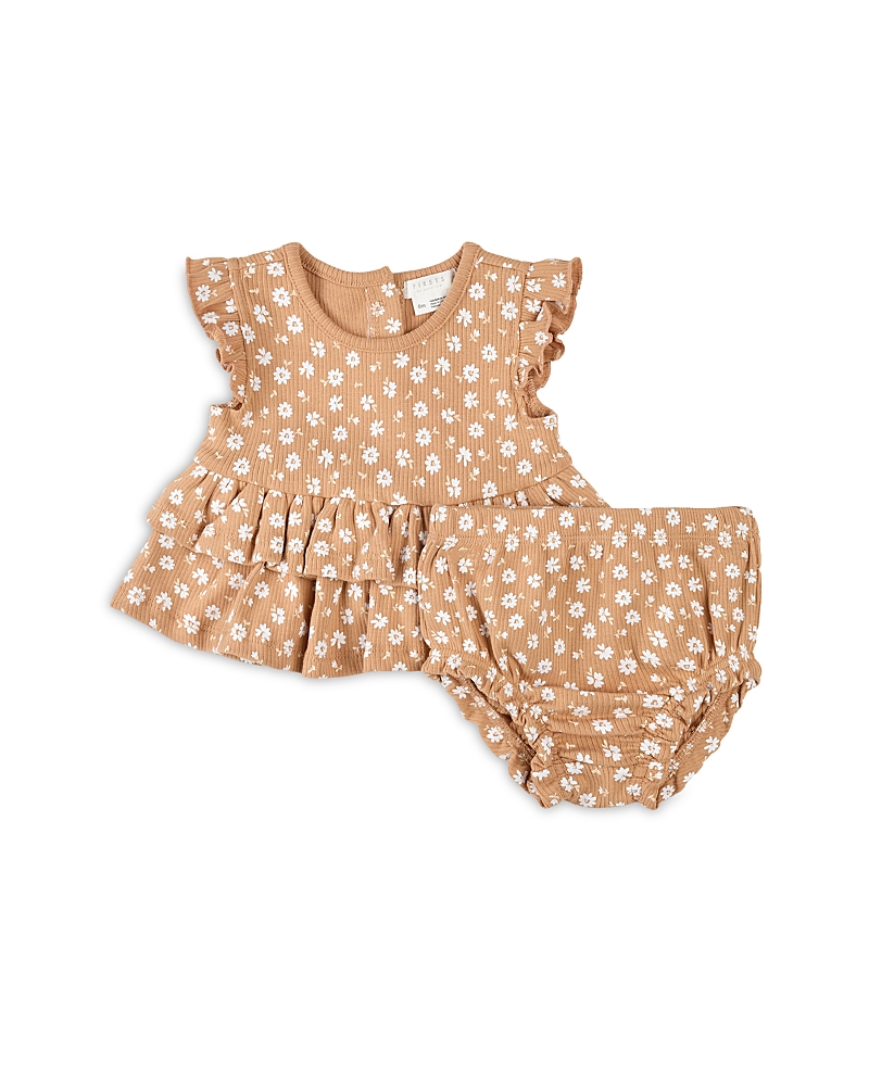 FIRSTS BY PETIT LEM FIRSTS BY PETIT LEM GIRLS' FLORAL PRINT TOP & BLOOMER SET - BABY