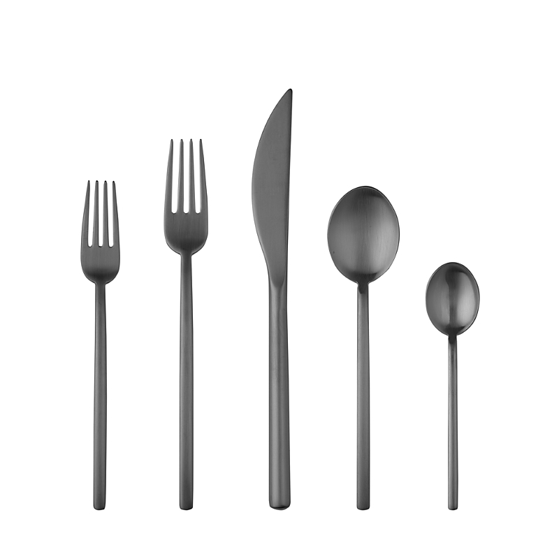 Mepra Due Ice Oro 5-piece Place Setting In Ice Black Gold