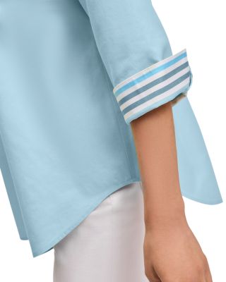 Margie 3/4 Sleeved Pinpoint Oxford Shirt