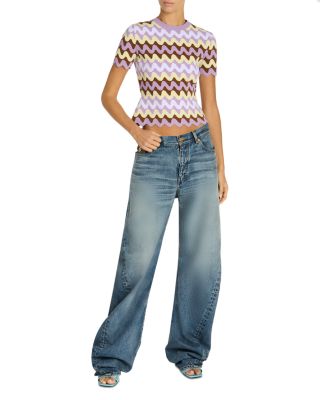 Washed 2000s High Rise Barrel Jeans in Medium Blue