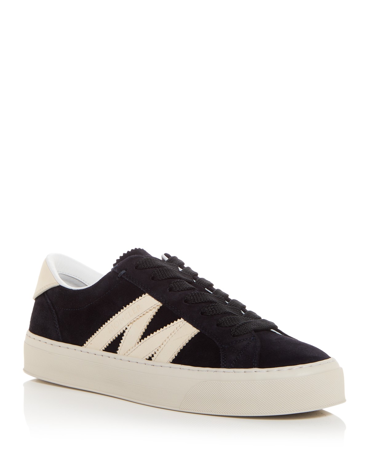 Moncler Men's Monaco 2 Low Top Sneakers in Navy