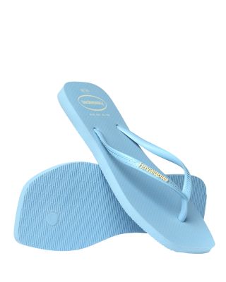 Women's Slim Square Logo Flip-Flops