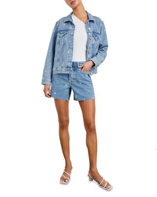 Mesa Embroidered Denim Shorts