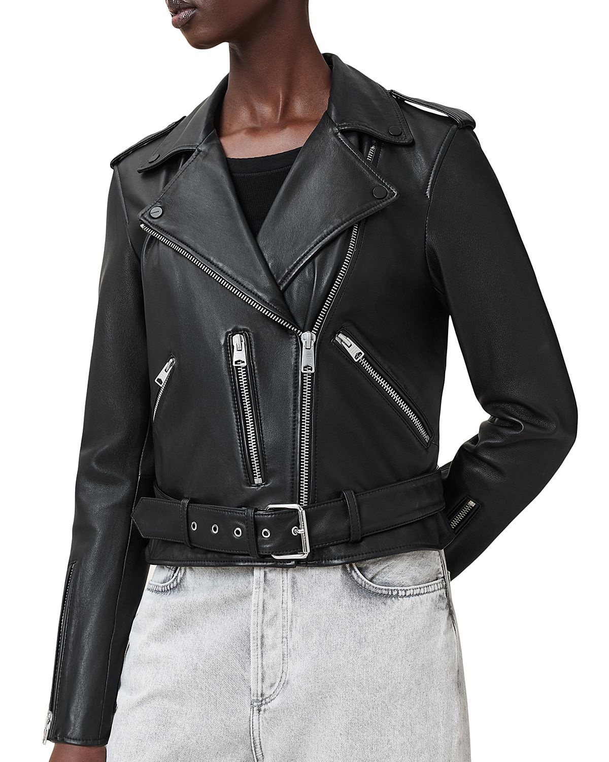 Allsaints Balfern Leather Biker Jacket
