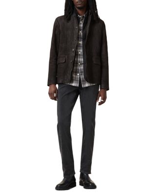 Survey Layered Leather Blazer