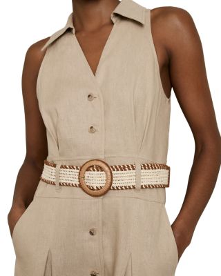 Annie Belted Linen Dress