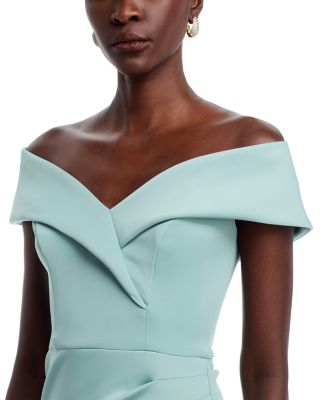 Off The Shoulder Scuba Dress - Exclusive