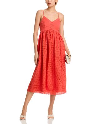 Eyelet V-Neck Dress - Exclusive