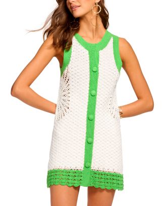 white christmas dresses Button Front Sweetheart Neck Denim Mini Dress Medium / L main image 0