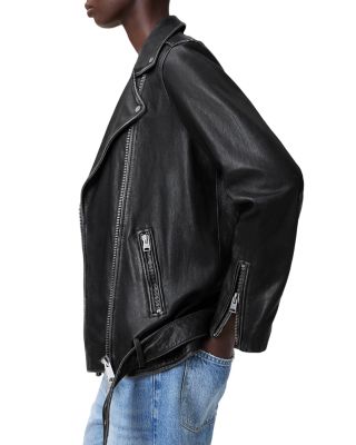 Billie Leather Oversized Biker Jacket