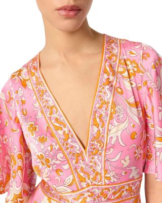 Patterned Flowing Maxi Dress