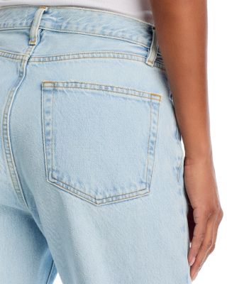 The Lax High Rise Flare Jeans in Wisp Raw Fray
