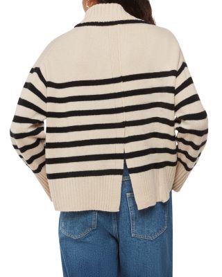 Wool Striped Turtleneck Sweater