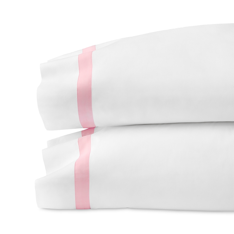 Sferra Estate Pillowcase Set, Standard In White/carnation