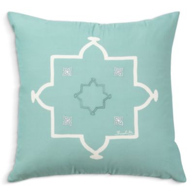 vVyom - Jade Jharoka Reversible Cushion, 20" x 20"
